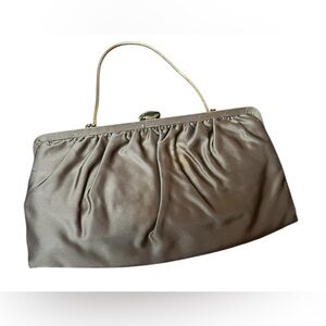 Elegant Satin Clutch Bag - Gold